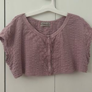 Urban Outfitters Cropped Pink T-shirt